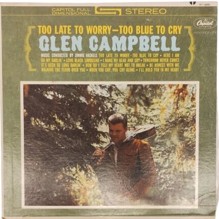 LP Glen Campebell - Too Late Worry-Too Blue To Cry - importado